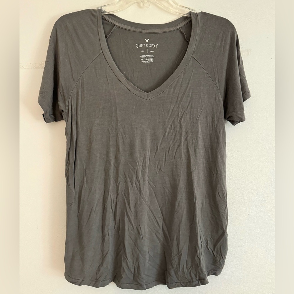 American Eagle Outfitters Soft & Sexy Tee XS gray